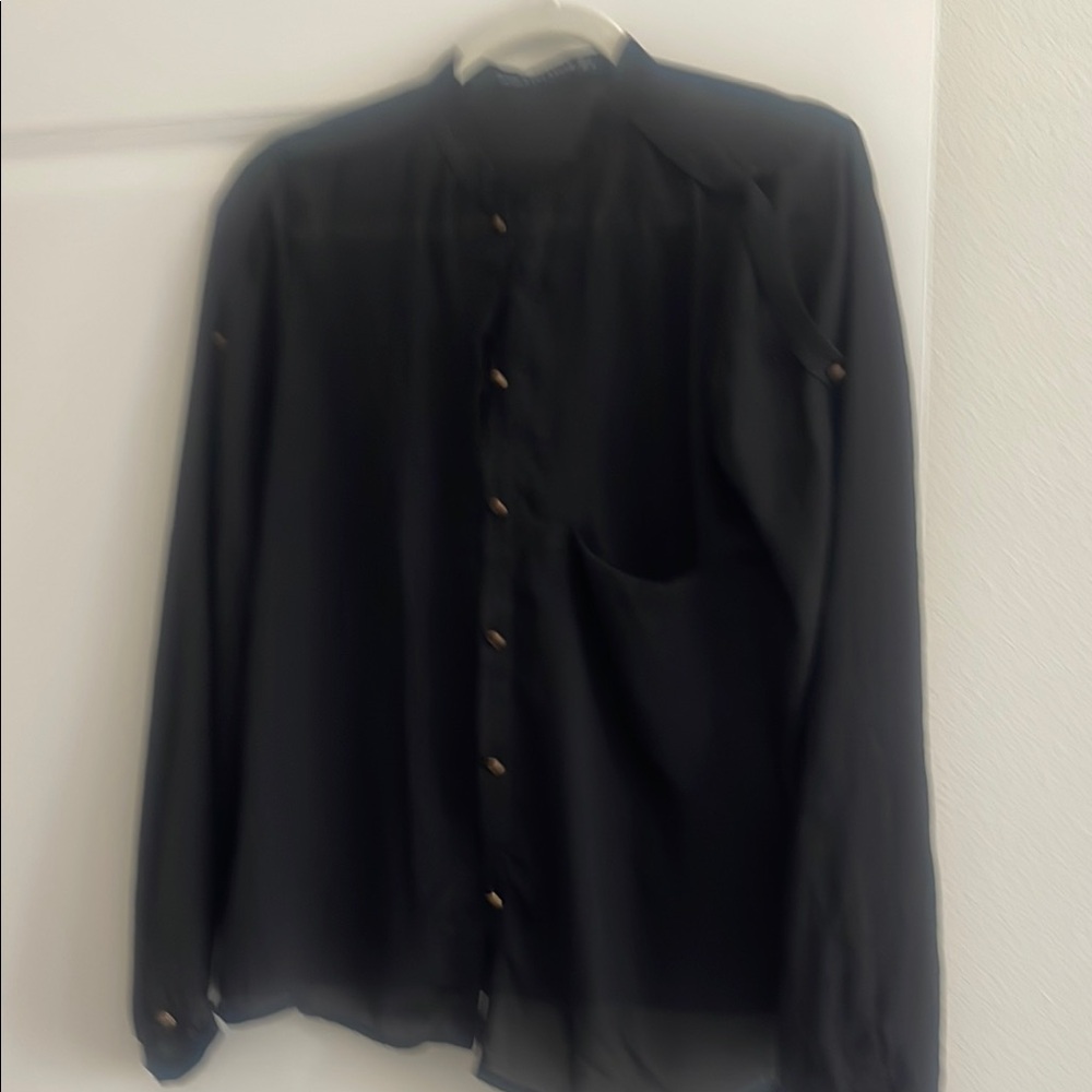 Zara Black Button Down Shirt